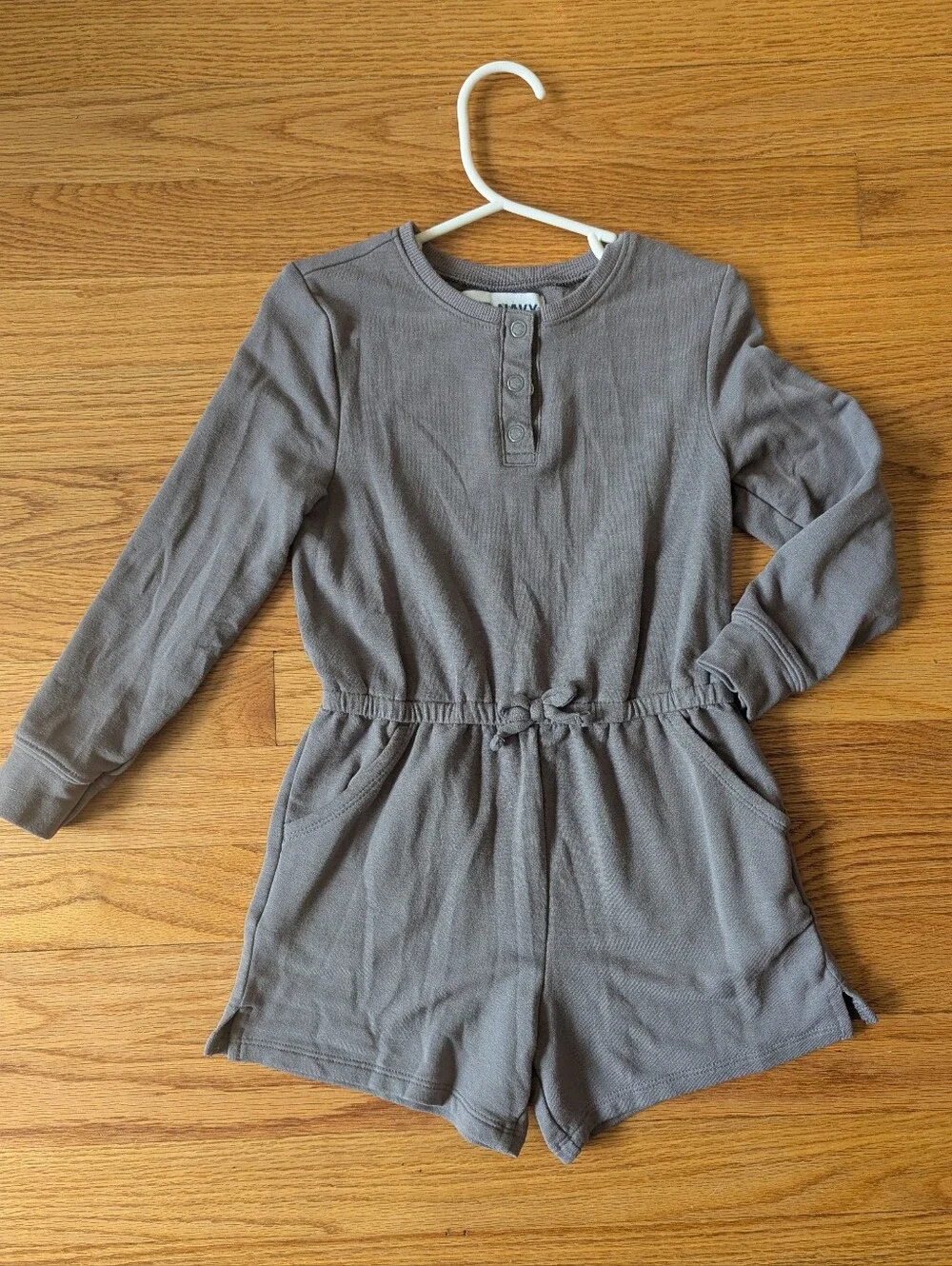 Old Navy Gray Long-Sleeve Knit Romper, 4T
